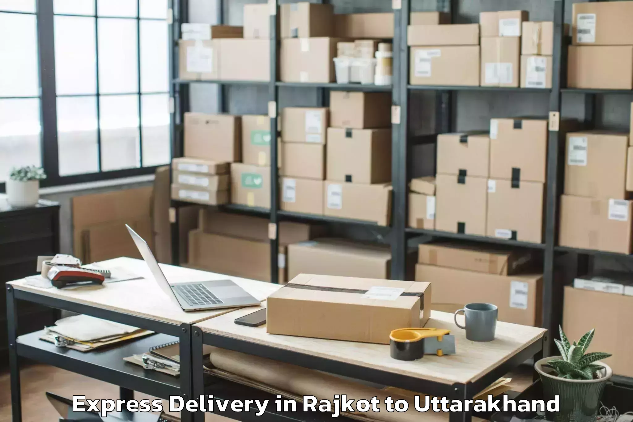 Top Rajkot to Shri Guru Ram Rai University D Express Delivery Available